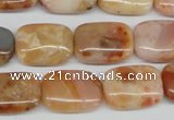 CAG1097 15.5 inches 13*18mm rectangle Morocco agate beads wholesale