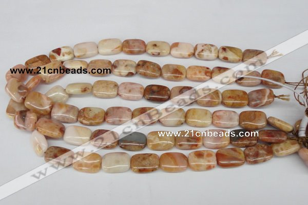 CAG1097 15.5 inches 13*18mm rectangle Morocco agate beads wholesale