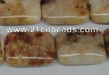 CAG1098 15.5 inches 18*25mm rectangle Morocco agate beads wholesale