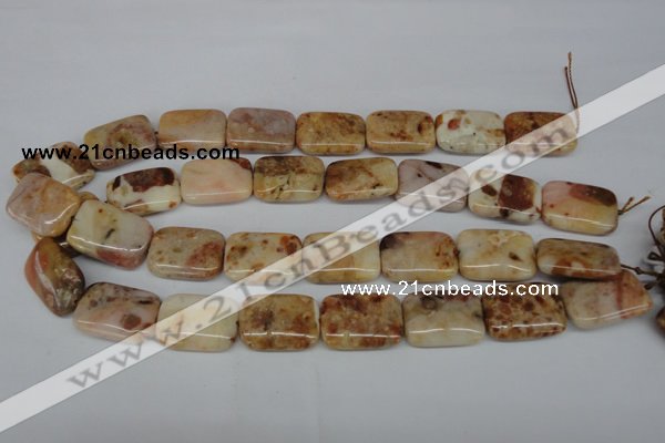 CAG1098 15.5 inches 18*25mm rectangle Morocco agate beads wholesale