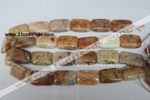 CAG1099 15.5 inches 20*30mm rectangle Morocco agate beads wholesale
