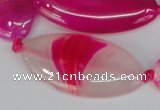 CAG1182 15.5 inches 19*38mm marquise line agate gemstone beads