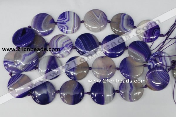CAG1250 15.5 inches 30mm flat teardrop line agate gemstone beads