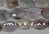 CAG1255 15.5 inches 13*18mm faceted oval line agate gemstone beads