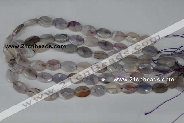 CAG1255 15.5 inches 13*18mm faceted oval line agate gemstone beads