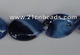 CAG1275 15.5 inches 15*20mm oval line agate gemstone beads