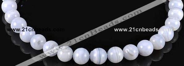 CAG130 12mm round blue lace agate gemstone beads Wholesale