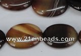 CAG1316 15.5 inches 18*25mm oval line agate gemstone beads