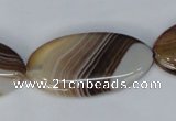 CAG1321 15.5 inches 20*38mm marquise line agate gemstone beads