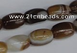 CAG1331 15.5 inches 10*15mm drum line agate gemstone beads