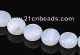 CAG134 5*8mm coin blue lace agate gemstone beads Wholesale