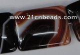 CAG1398 15.5 inches 30*40mm rectangle line agate gemstone beads