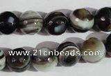 CAG1405 15.5 inches 12mm faceted round line agate gemstone beads