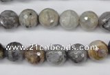 CAG1433 15.5 inches 10mm faceted round bamboo leaf agate beads