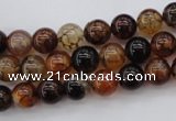 CAG1440 15.5 inches 8mm round dragon veins agate beads