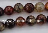 CAG1441 15.5 inches 12mm round dragon veins agate beads