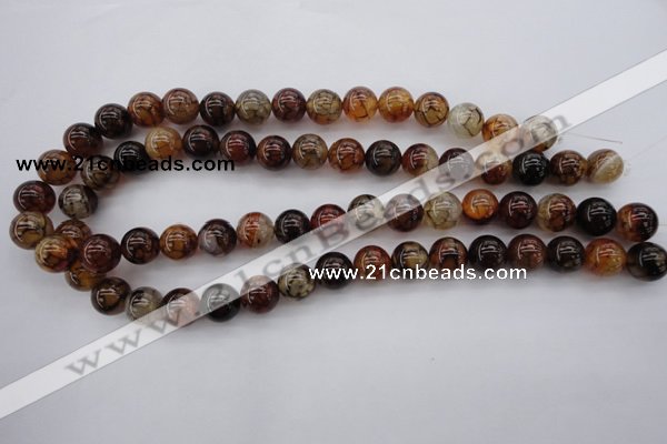 CAG1441 15.5 inches 12mm round dragon veins agate beads