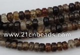 CAG1443 15.5 inches 3*6mm rondelle dragon veins agate beads