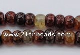 CAG1444 15.5 inches 8*12mm rondelle dragon veins agate beads