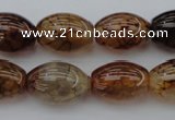 CAG1453 15.5 inches 13*18mm rice dragon veins agate beads