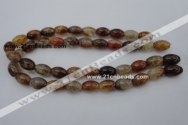 CAG1453 15.5 inches 13*18mm rice dragon veins agate beads