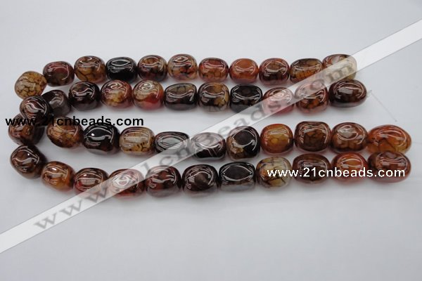 CAG1457 15.5 inches 13*18mm nuggets dragon veins agate beads