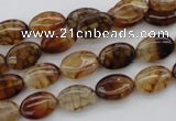 CAG1462 15.5 inches 8*12mm oval dragon veins agate beads