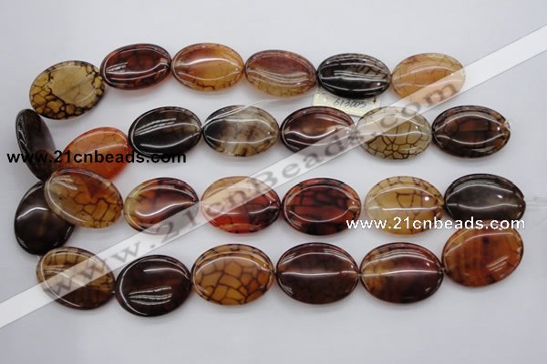 CAG1468 15.5 inches 22*30mm oval dragon veins agate beads