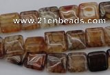 CAG1471 15.5 inches 10*10mm square dragon veins agate beads