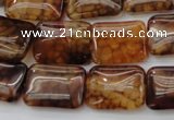 CAG1481 15.5 inches 13*18mm rectangle dragon veins agate beads