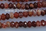 CAG1491 15.5 inches 5*8mm faceted rondelle natural fire agate beads