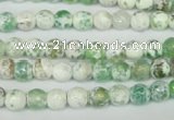 CAG1501 15.5 inches 6mm faceted round fire crackle agate beads