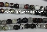 CAG1503 15.5 inches 6mm faceted round fire crackle agate beads