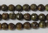 CAG1506 15.5 inches 8mm faceted round fire crackle agate beads