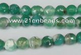 CAG1509 15.5 inches 8mm faceted round fire crackle agate beads