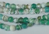 CAG1517 15.5 inches 8mm faceted round fire crackle agate beads