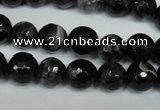 CAG1524 15.5 inches 10mm faceted round fire crackle agate beads