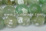 CAG1552 15.5 inches 14mm faceted round fire crackle agate beads