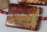 CAG1587 15.5 inches 30*40mm rectangle fire crackle agate beads