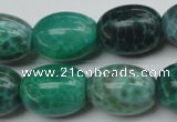 CAG1621 15.5 inches 15*20mm egg-shaped peafowl agate gemstone beads