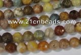 CAG1711 15.5 inches 6mm faceted round rainbow agate beads