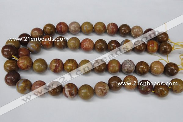 CAG1747 15.5 inches 16mm round golden agate beads wholesale