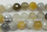 CAG1812 15.5 inches 8mm faceted round Chinese botswana agate beads