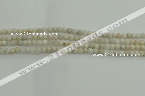 CAG1894 15.5 inches 4mm round grey agate beads wholesale