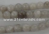 CAG1896 15.5 inches 8mm round grey agate beads wholesale