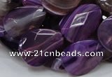 CAG206 15.5 inches 10*20mm faceted teardrop purple agate beads