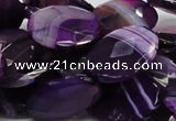 CAG208 15.5 inches 18*25mm faceted oval purple agate gemstone beads