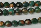 CAG2222 15.5 inches 8mm faceted round fire crackle agate beads