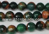 CAG2223 15.5 inches 10mm faceted round fire crackle agate beads