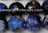 CAG2238 15.5 inches 20mm faceted round fire crackle agate beads